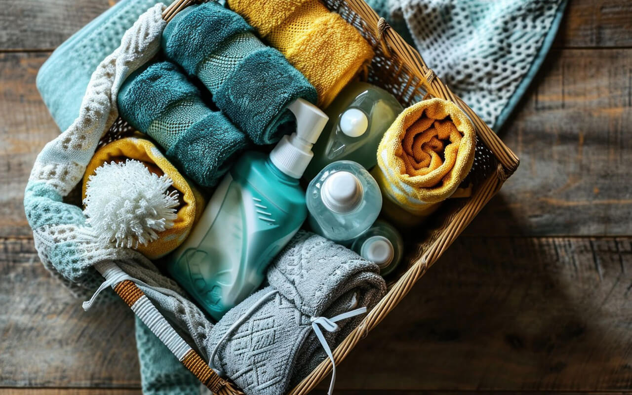 Towels in a basket