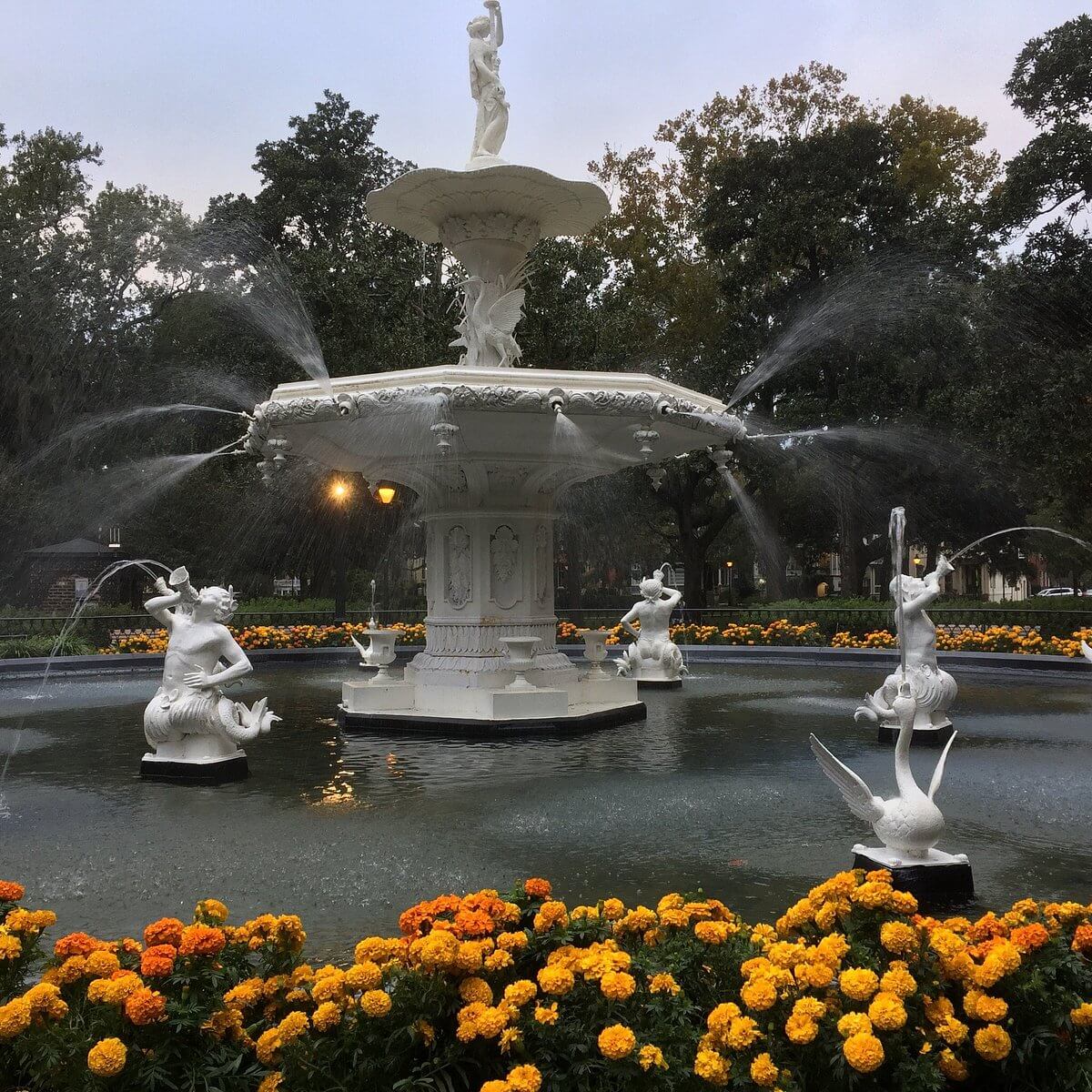 fountain at forsyth park, savannah, georgia