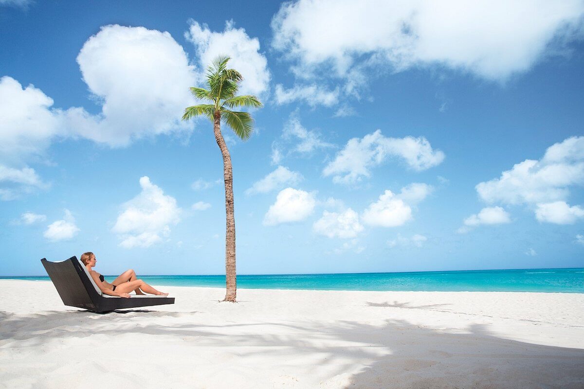 woman relaxing on the beach