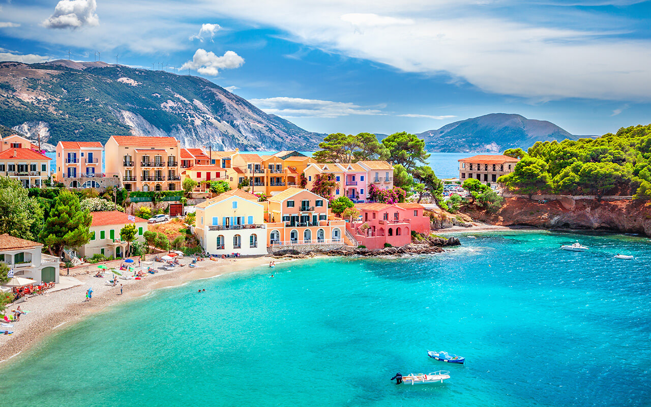 Assos village in Kefalonia, Greece