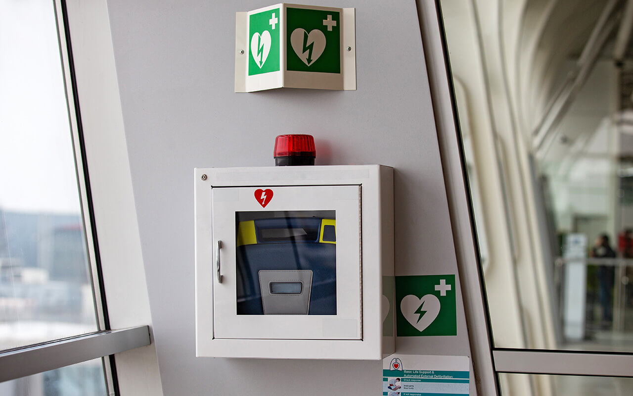 First aid kit in an airport