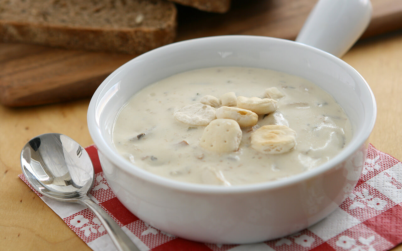 New England style clam chowder