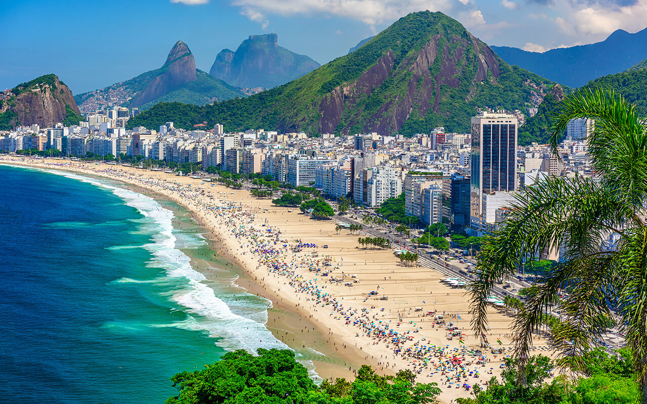 Copacabana beach in Rio de Janeiro, Brazil.