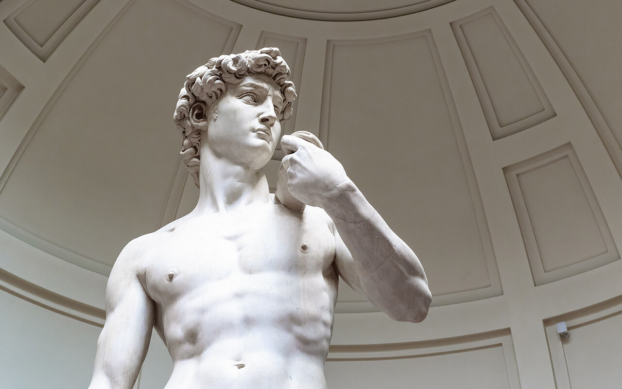 Statue of David by Michelangelo in Florence, Italy