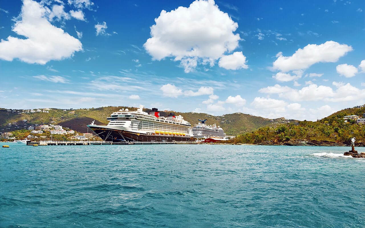 Disney Cruise ship at the dock