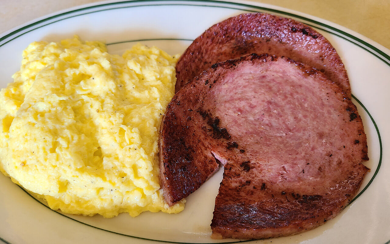 Pork roll served at a diner in Biddeford, Maine