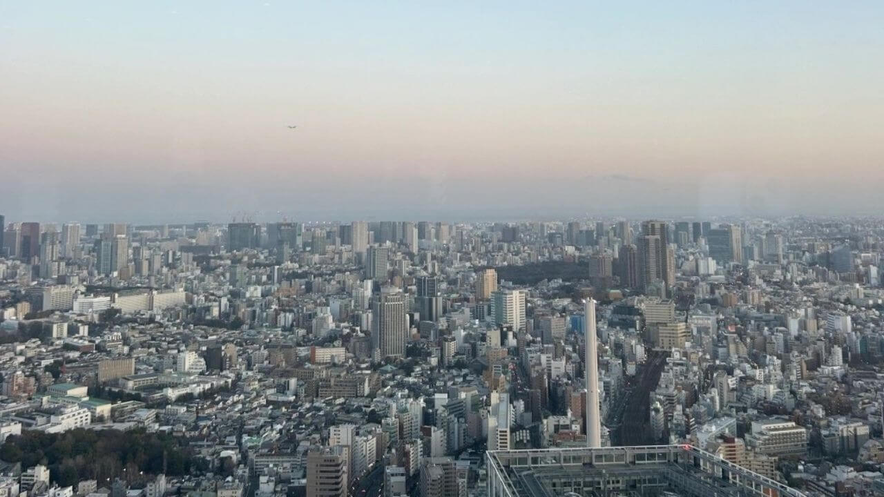 the view from the top of the tokyo tower