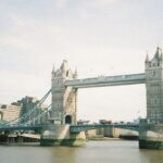 the tower bridge in london, england