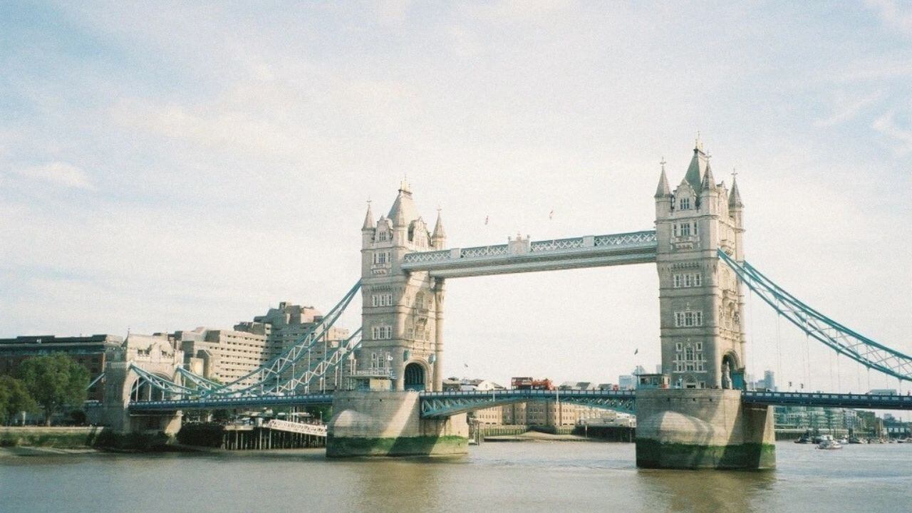 the tower bridge in london, england