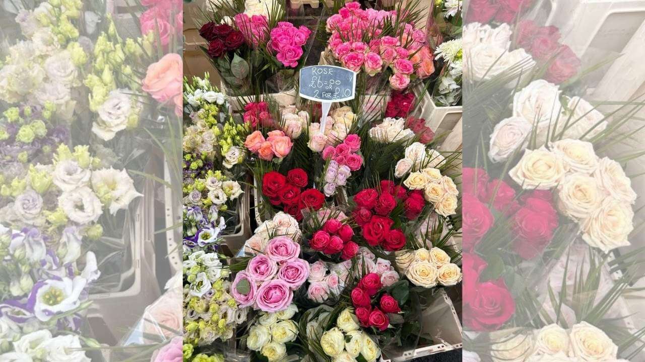 many different types of flowers for sale at a market