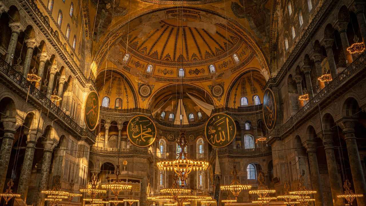 inside the hagia sophia