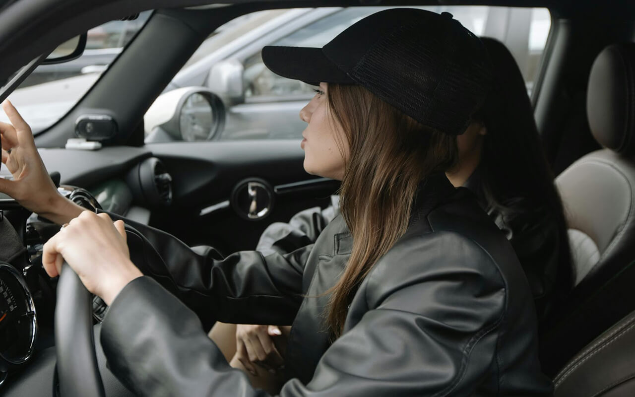 Woman driving