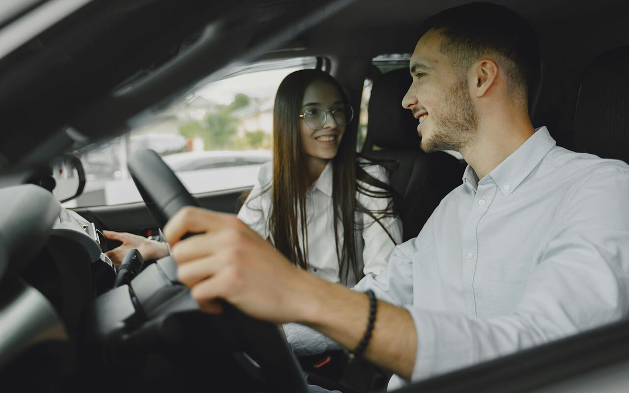 Couple in a car