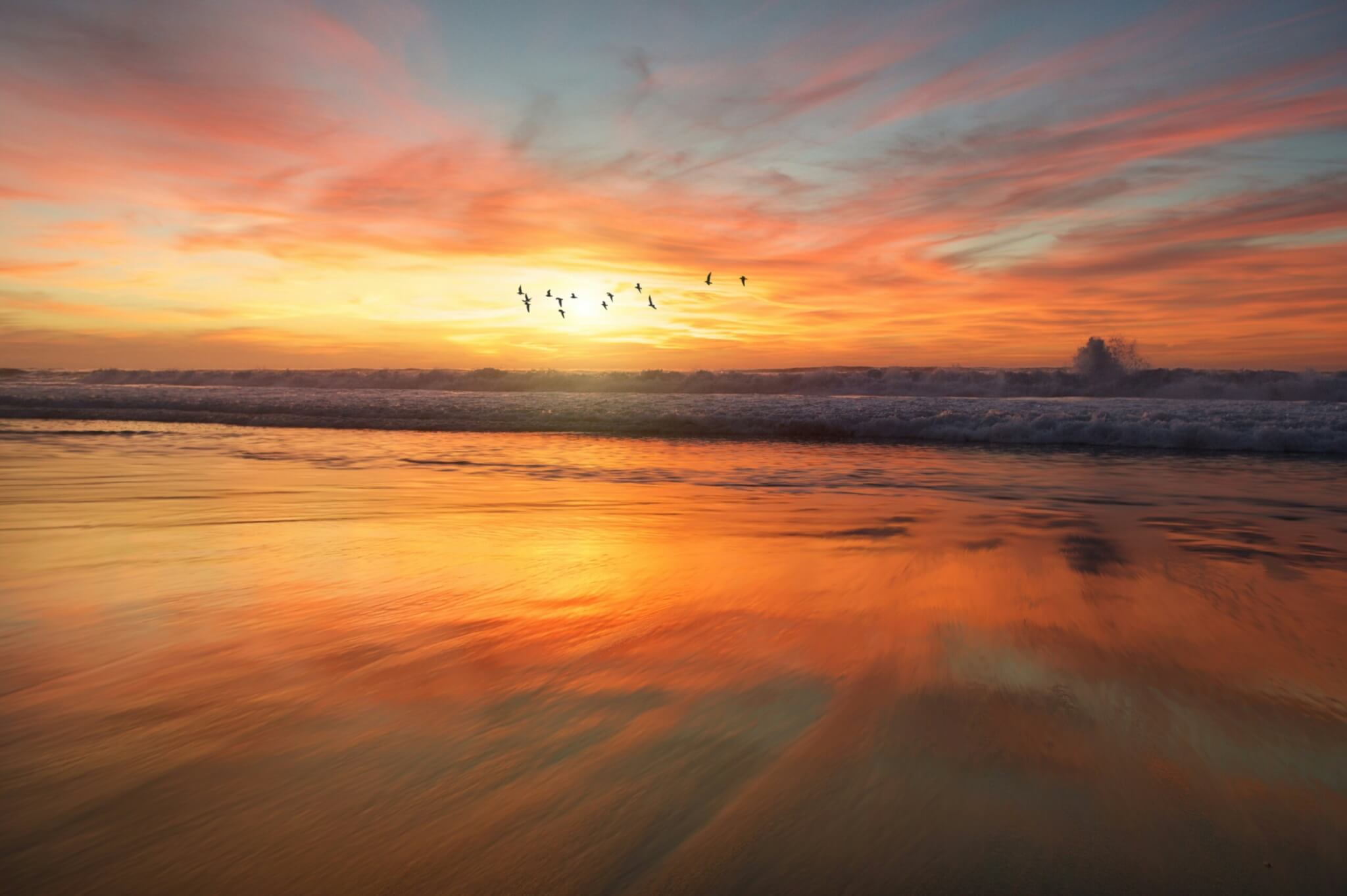 ocean beach sunset