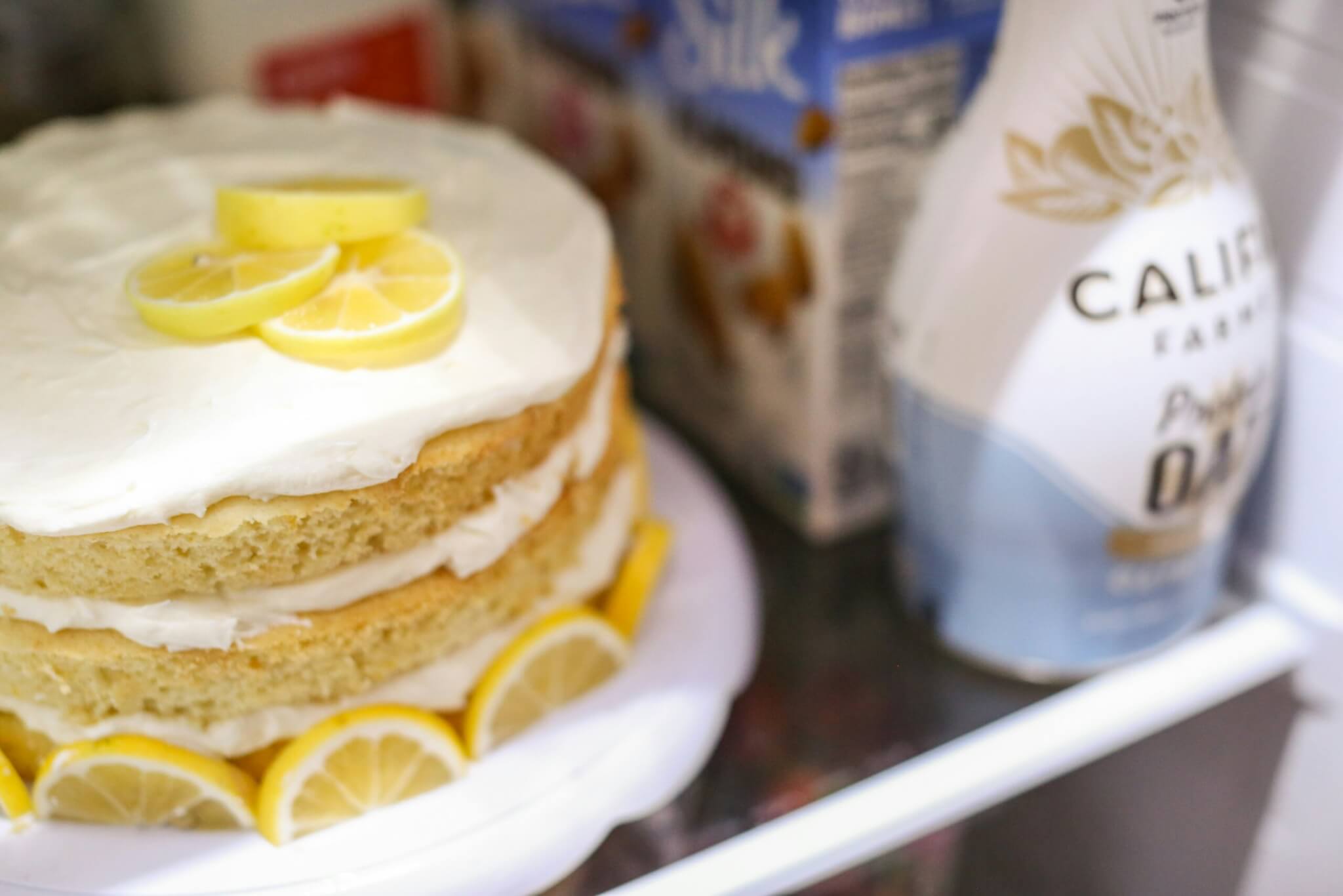 cake in a fridge