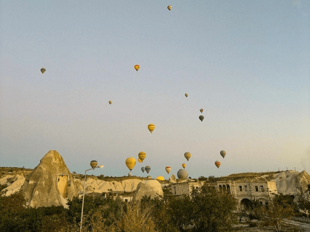 hot air balloons in sky