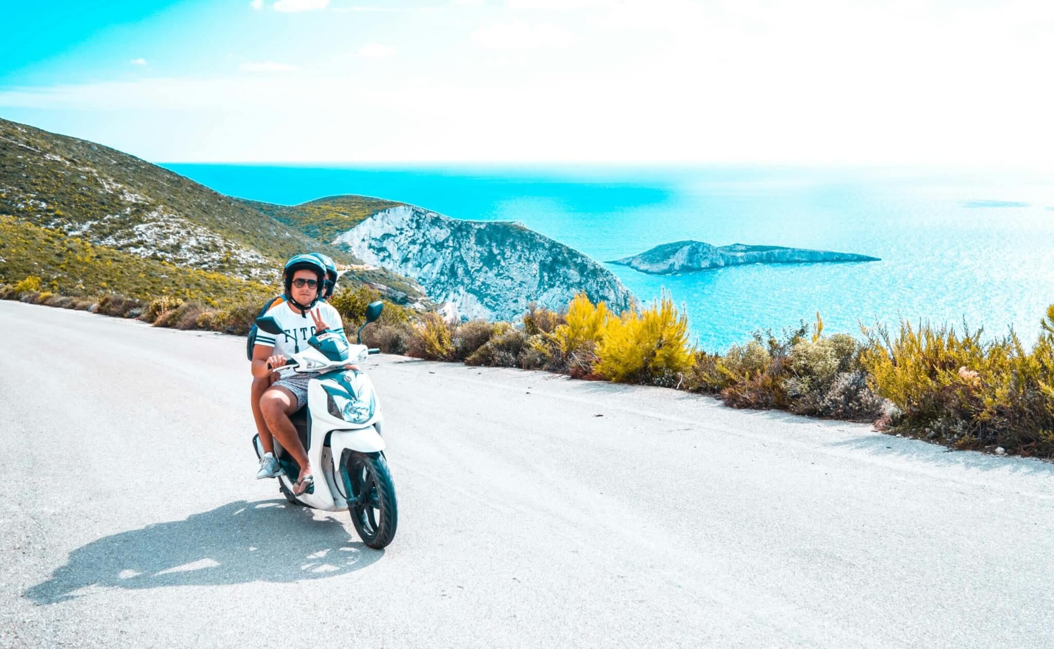 couple on a scooter