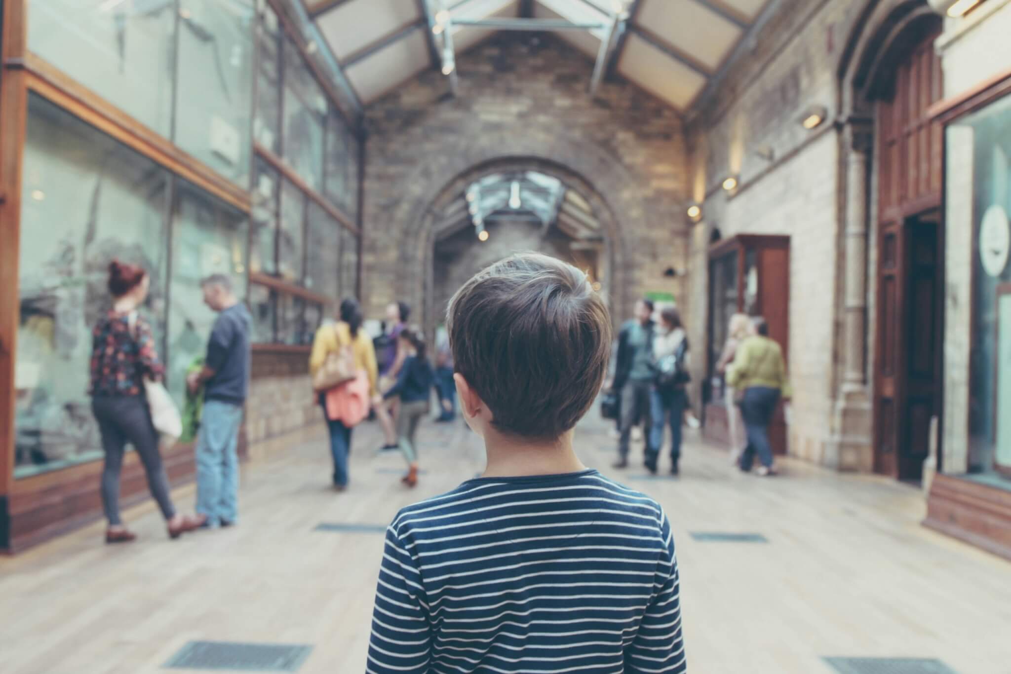 kid at a museum