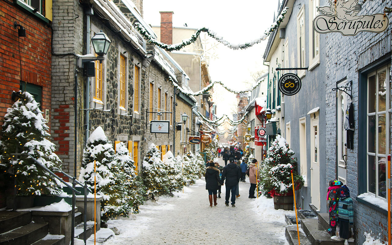 City street in winter