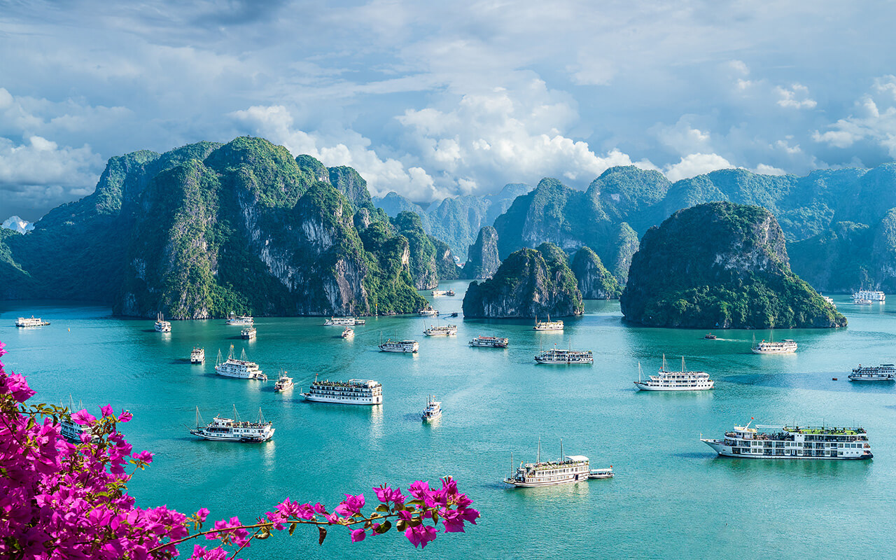 Landscape with amazing Halong bay, Vietnam