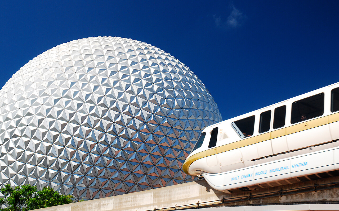 Disney World monorail at Epcot