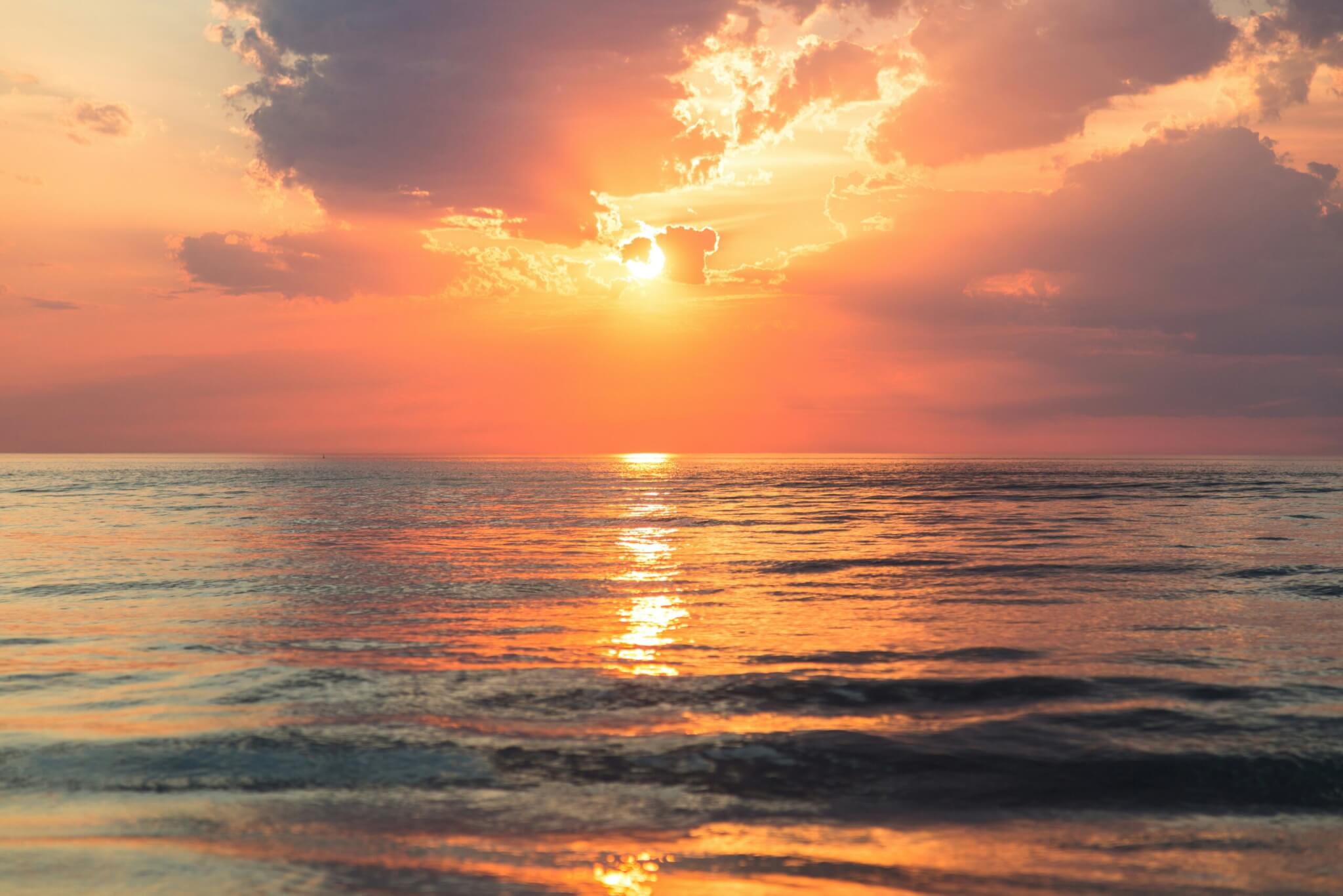 sunset on the beach