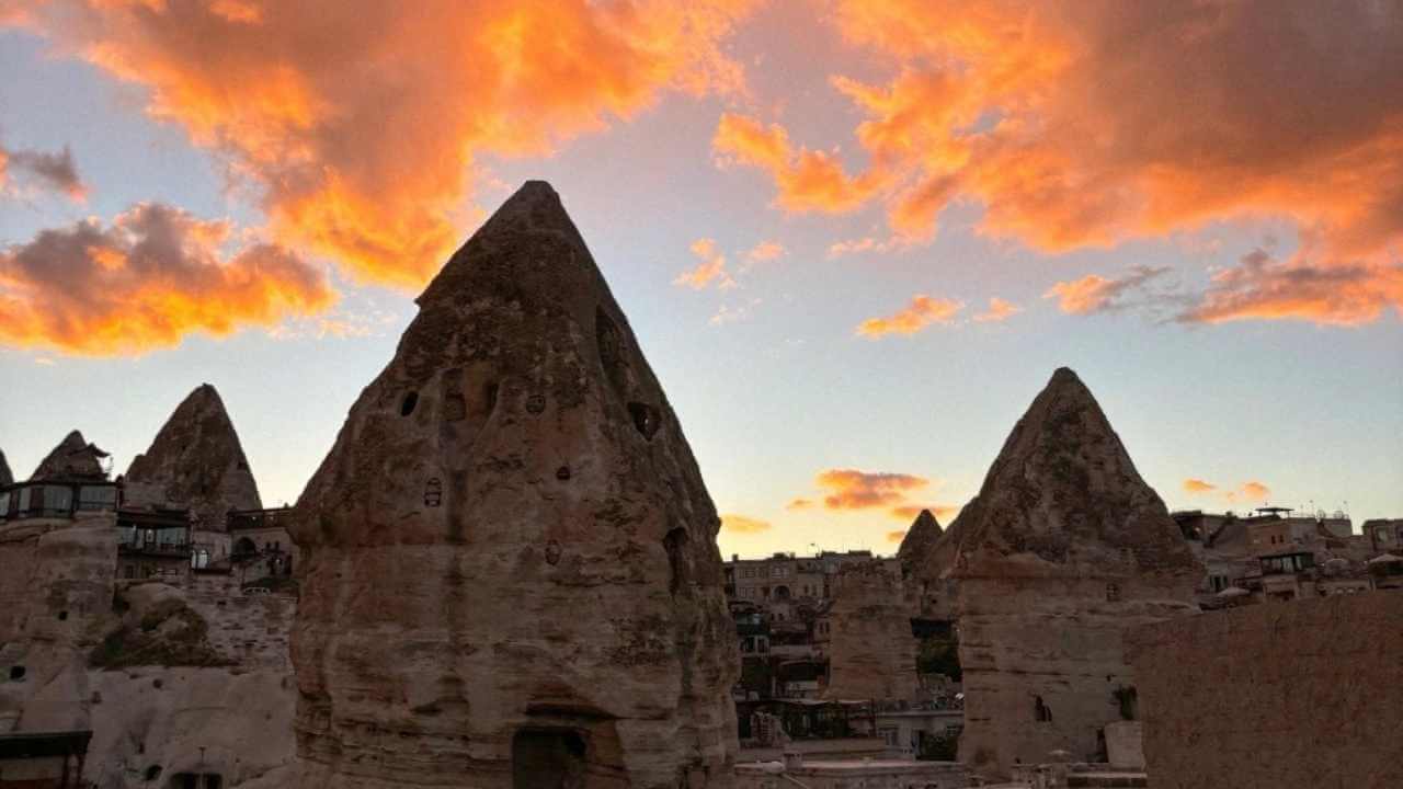 sunset in cappadocia, turkey