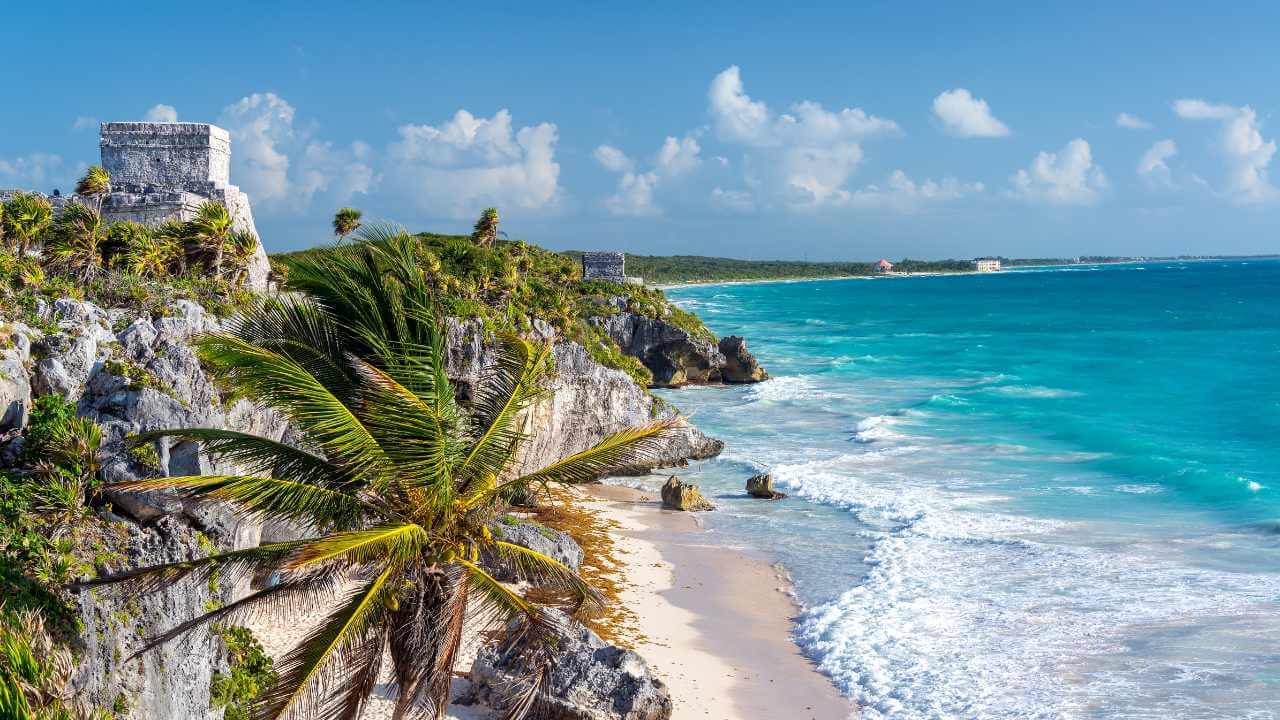 mayan ruins in tulum, mexico - tulum stock videos & royalty-free footage