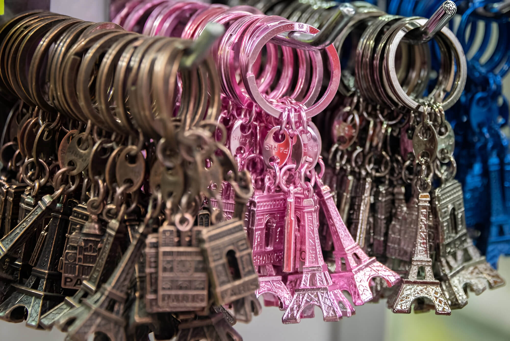 Parisian Eiffel tower souvenirs 