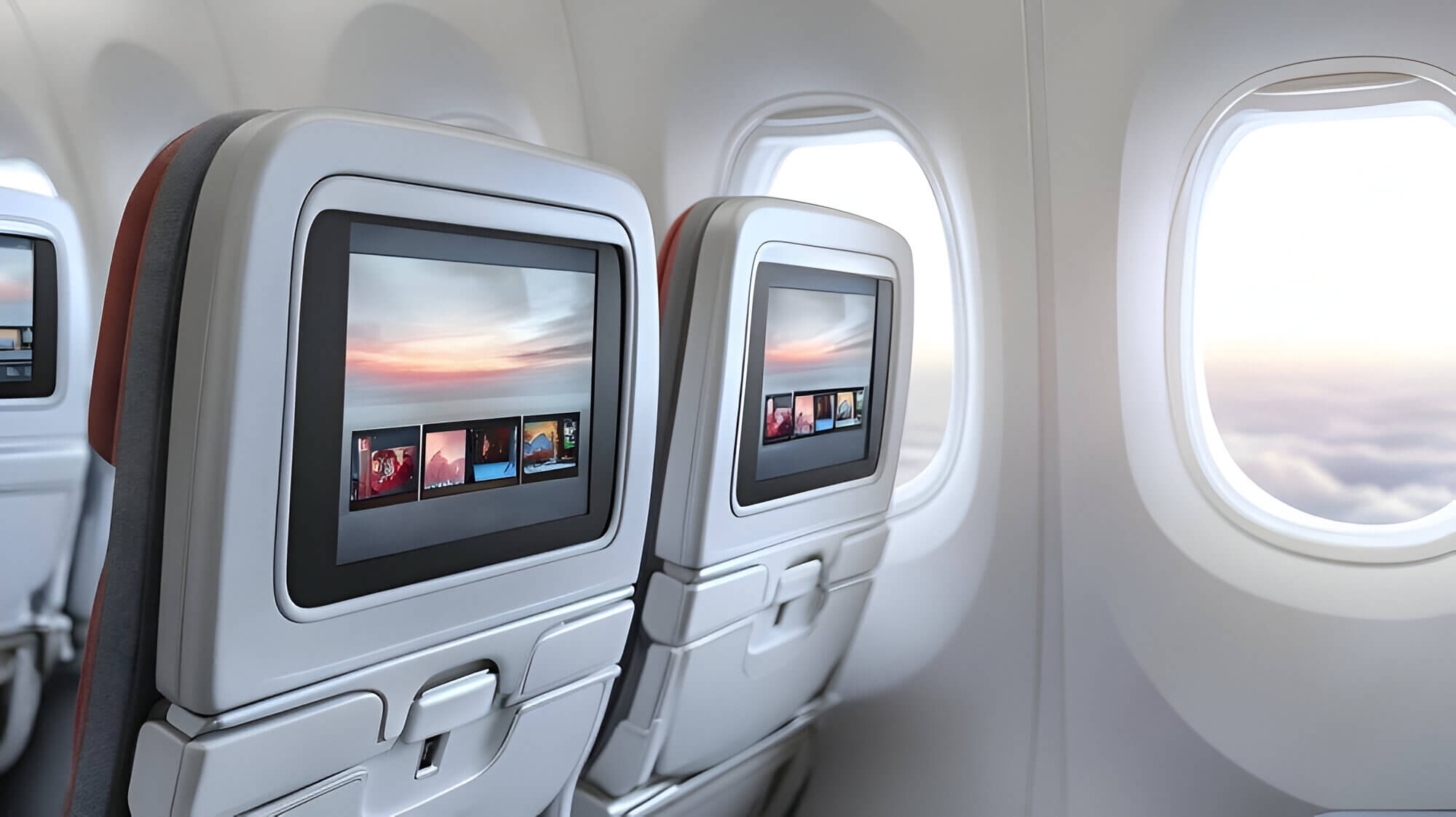 Airplane touchscreen entertainment 