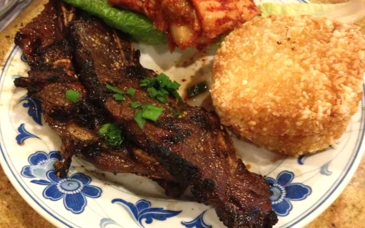 Korean Chargrilled Ribs with Sticky Rice Cakes