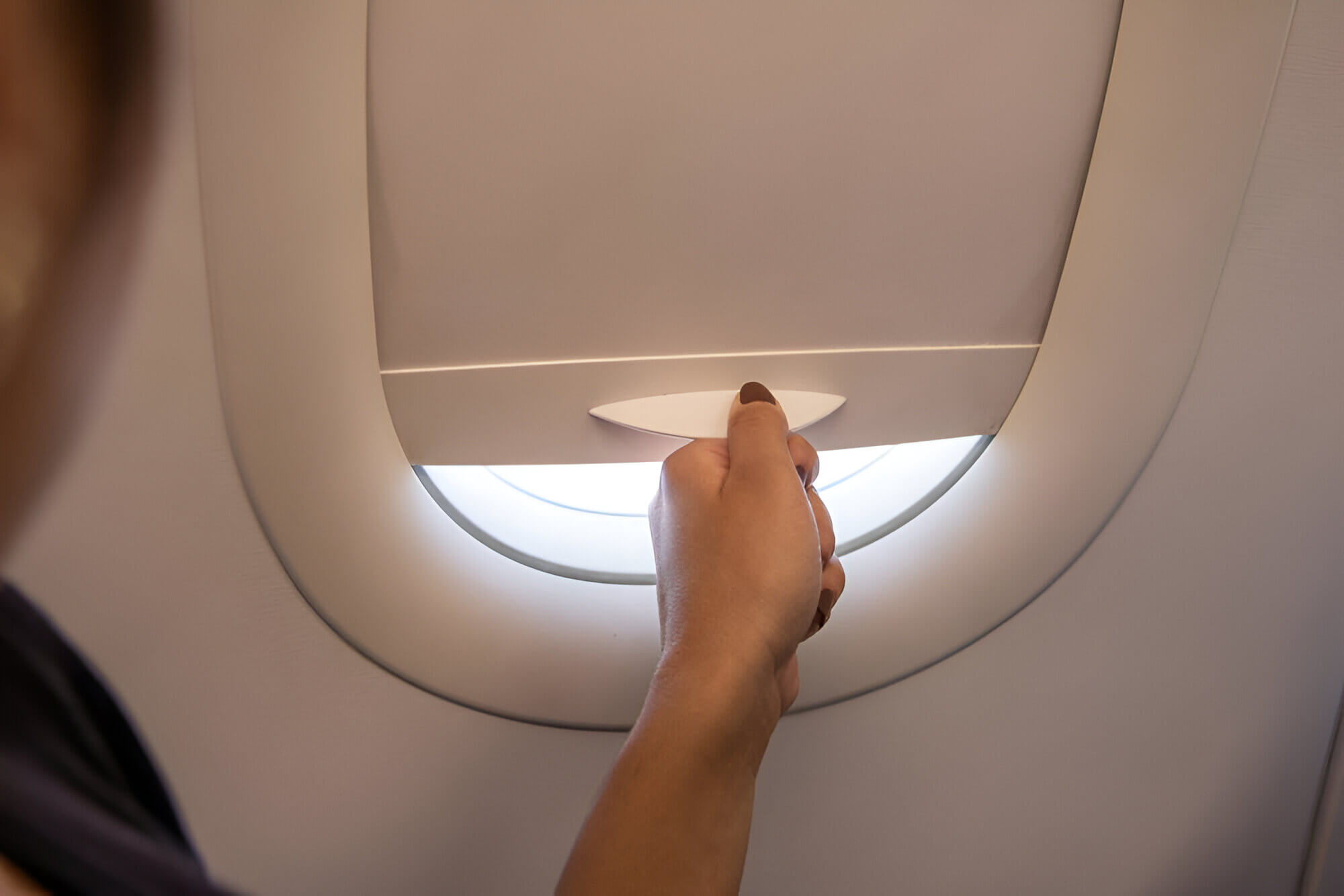 Window on an airplane