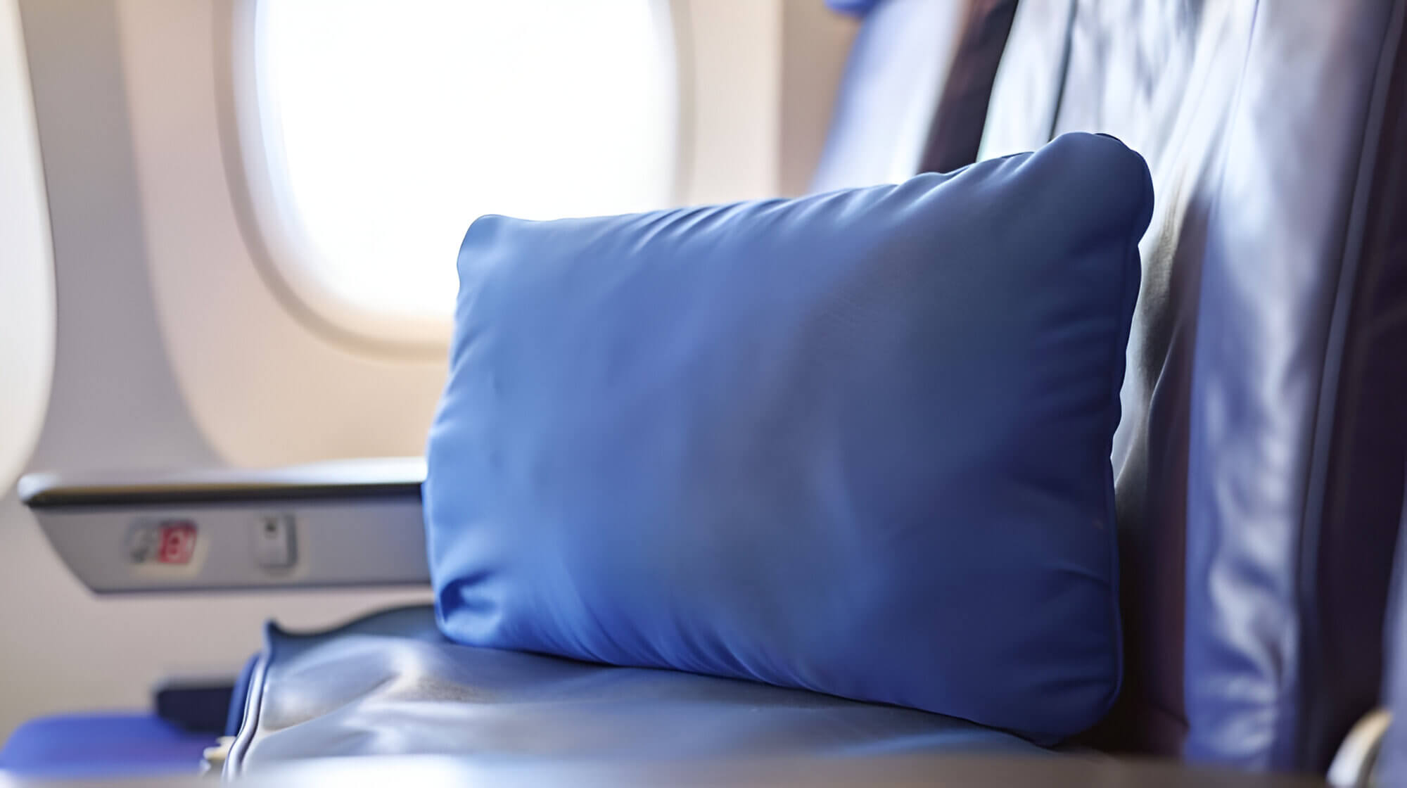 Pillow on an airplane