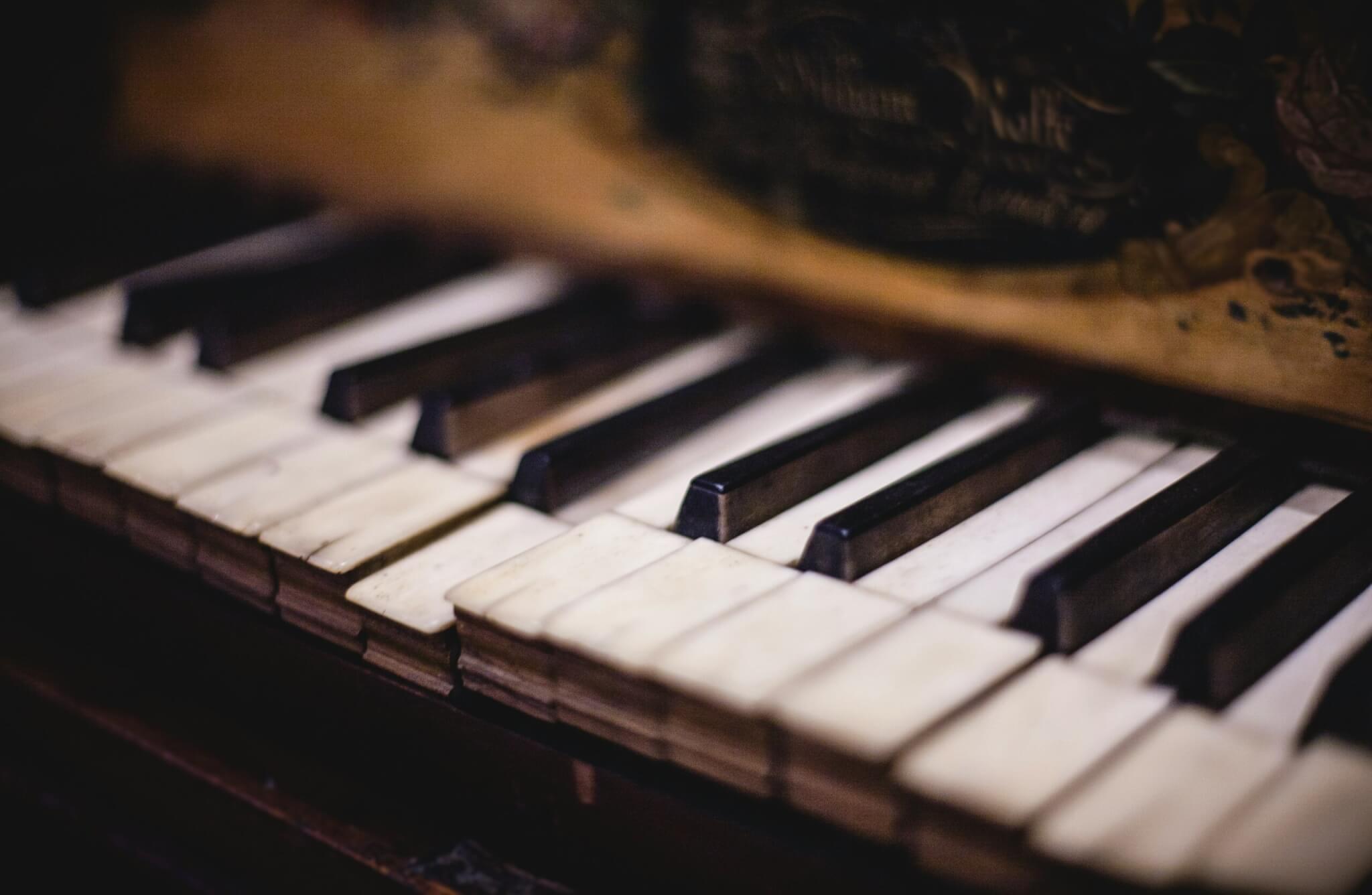 antique piano