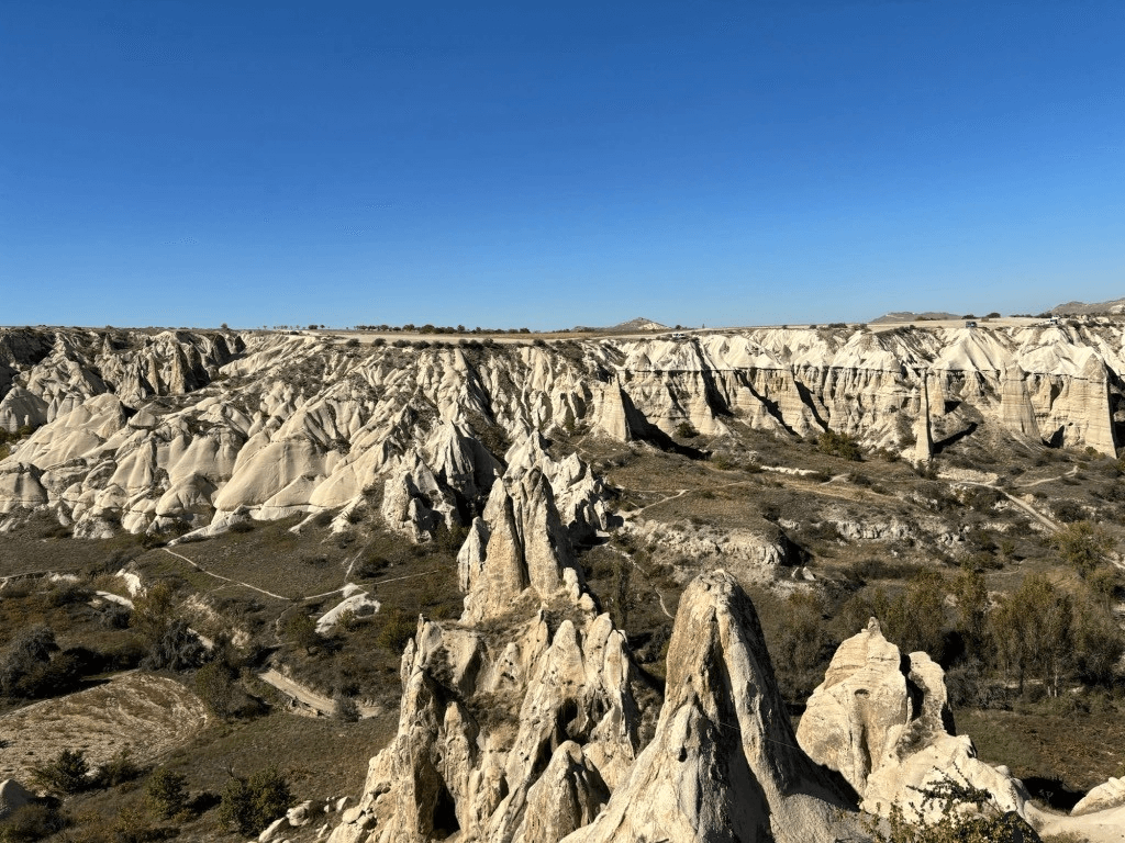 view from top of a mountain valley in turkey