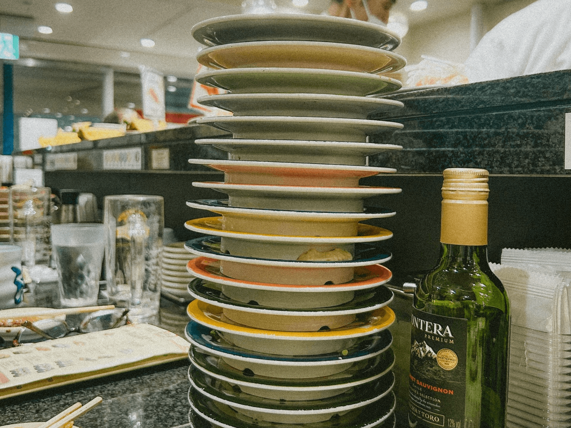 plates stacked on top of each other