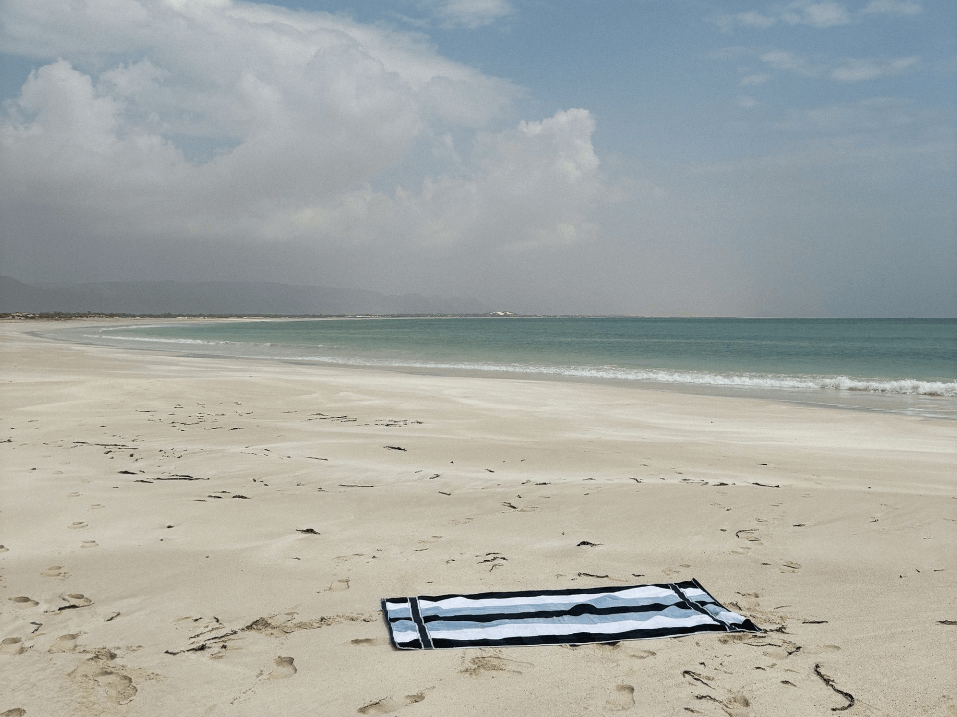 towel on a beach