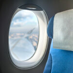 Window seat on an airplane