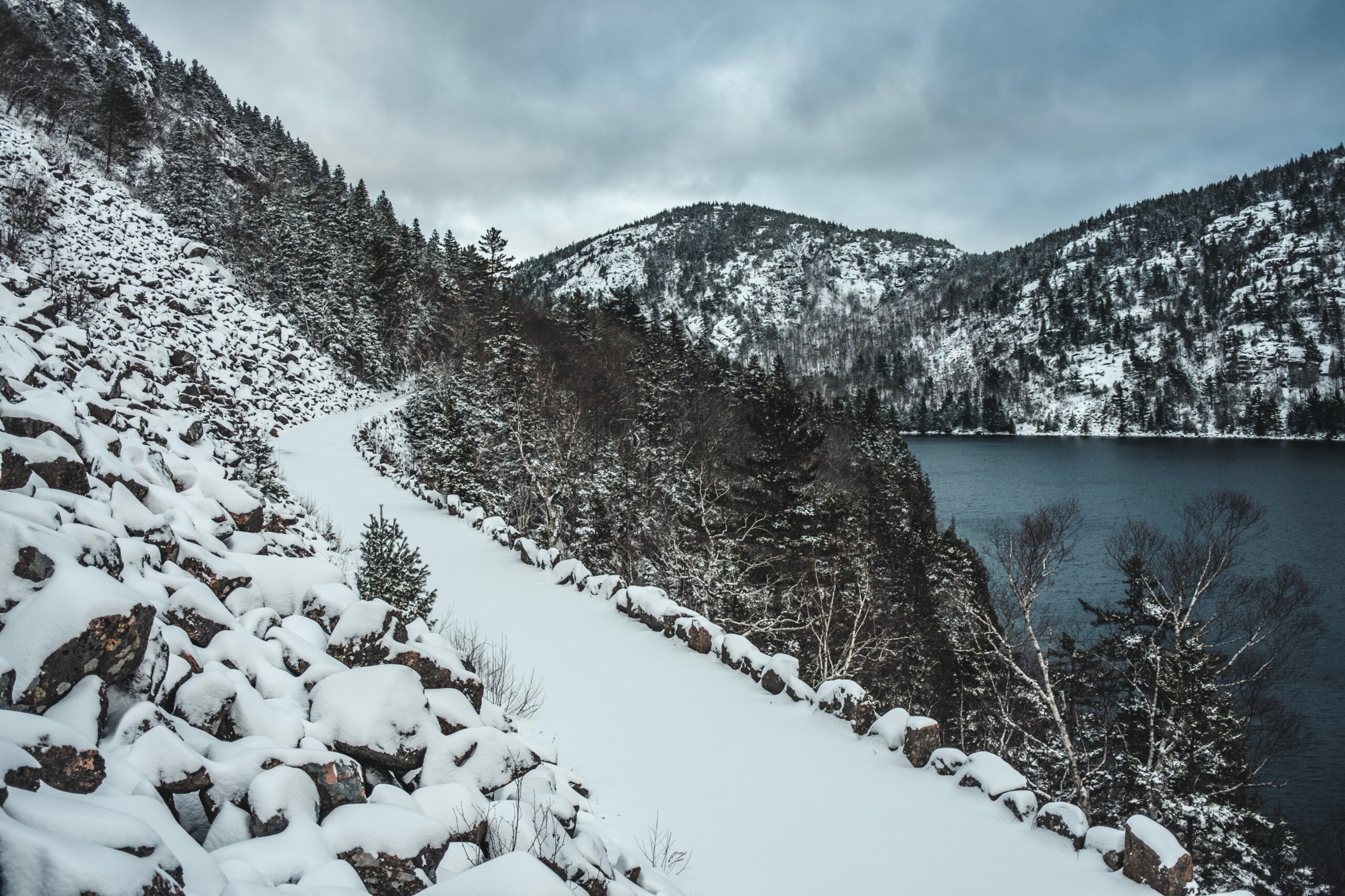 Arcadia National Park in the winter