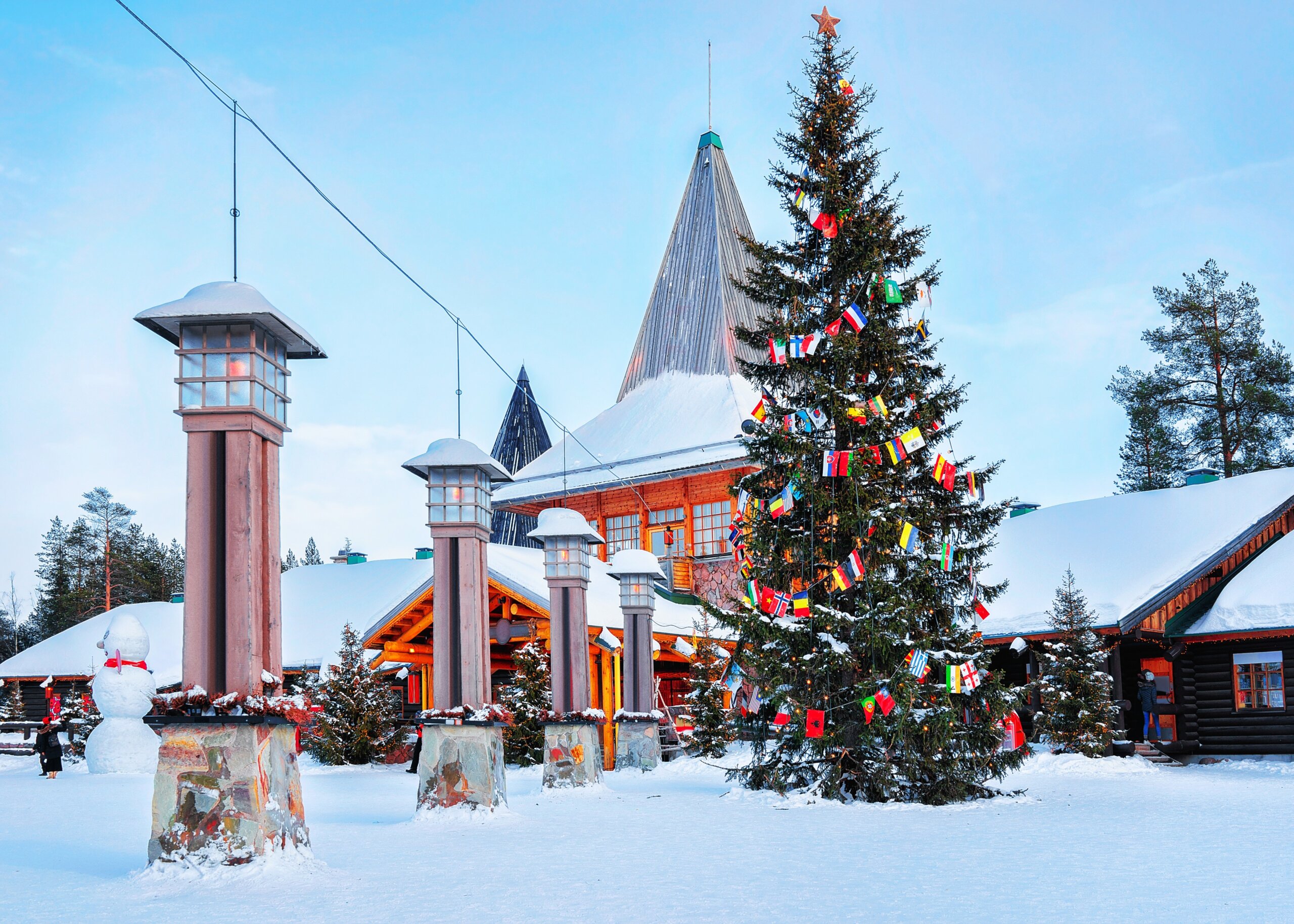 Arctic Circle lanterns at Santa Office in Santa Village Lapland