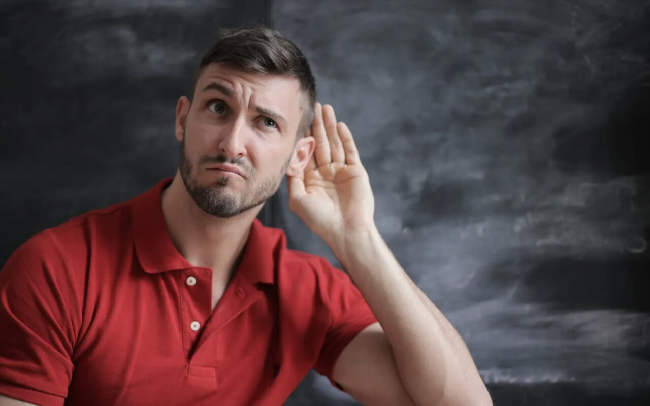 Man listening
