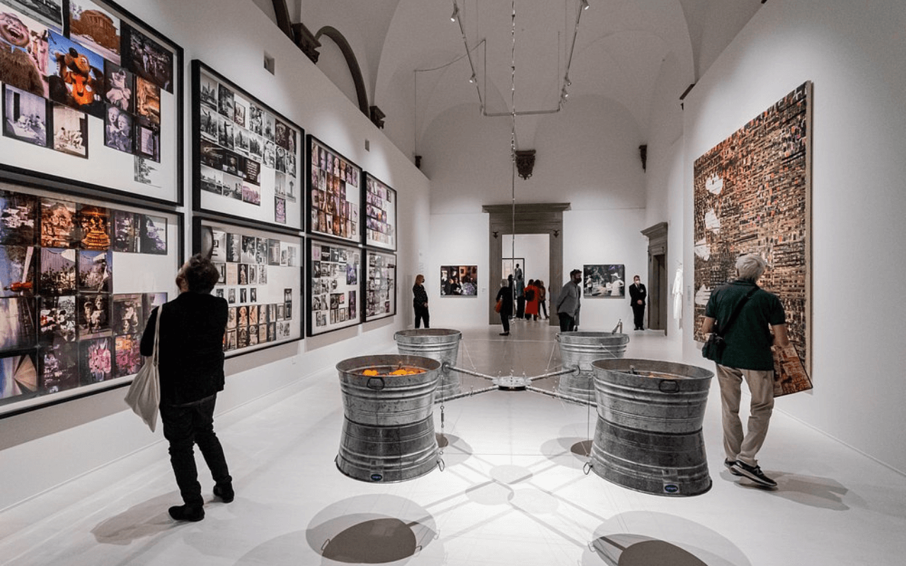 people in an art museum in italy 