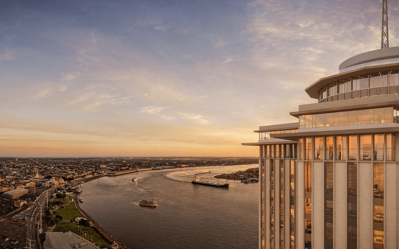 view from a rooftop hotel