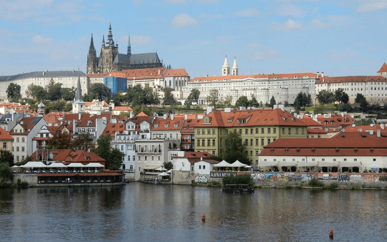 buildings with orange rooftops