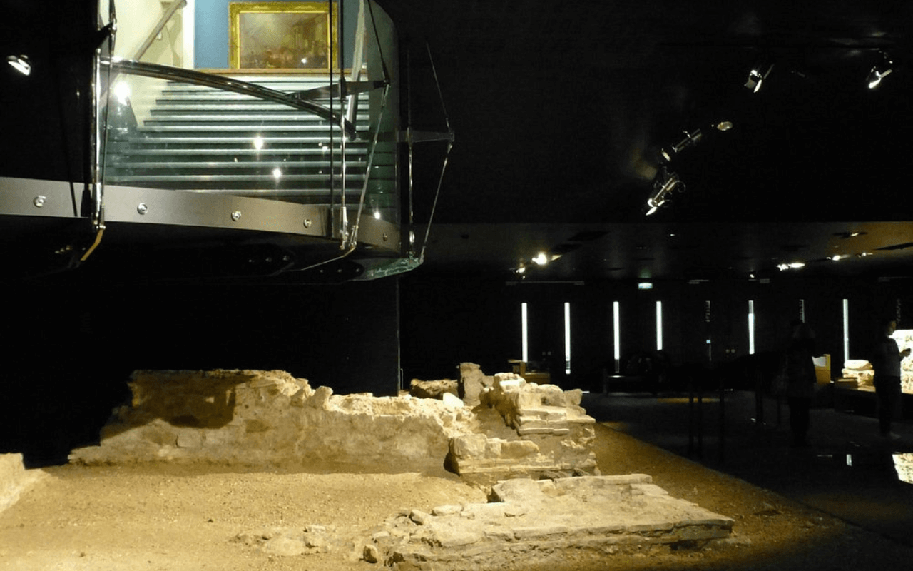 view of roman amphitheater in london