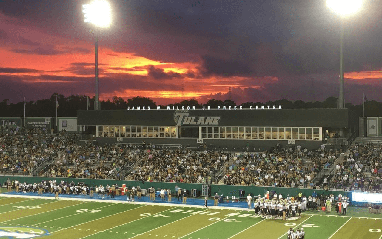 view of tulane football field