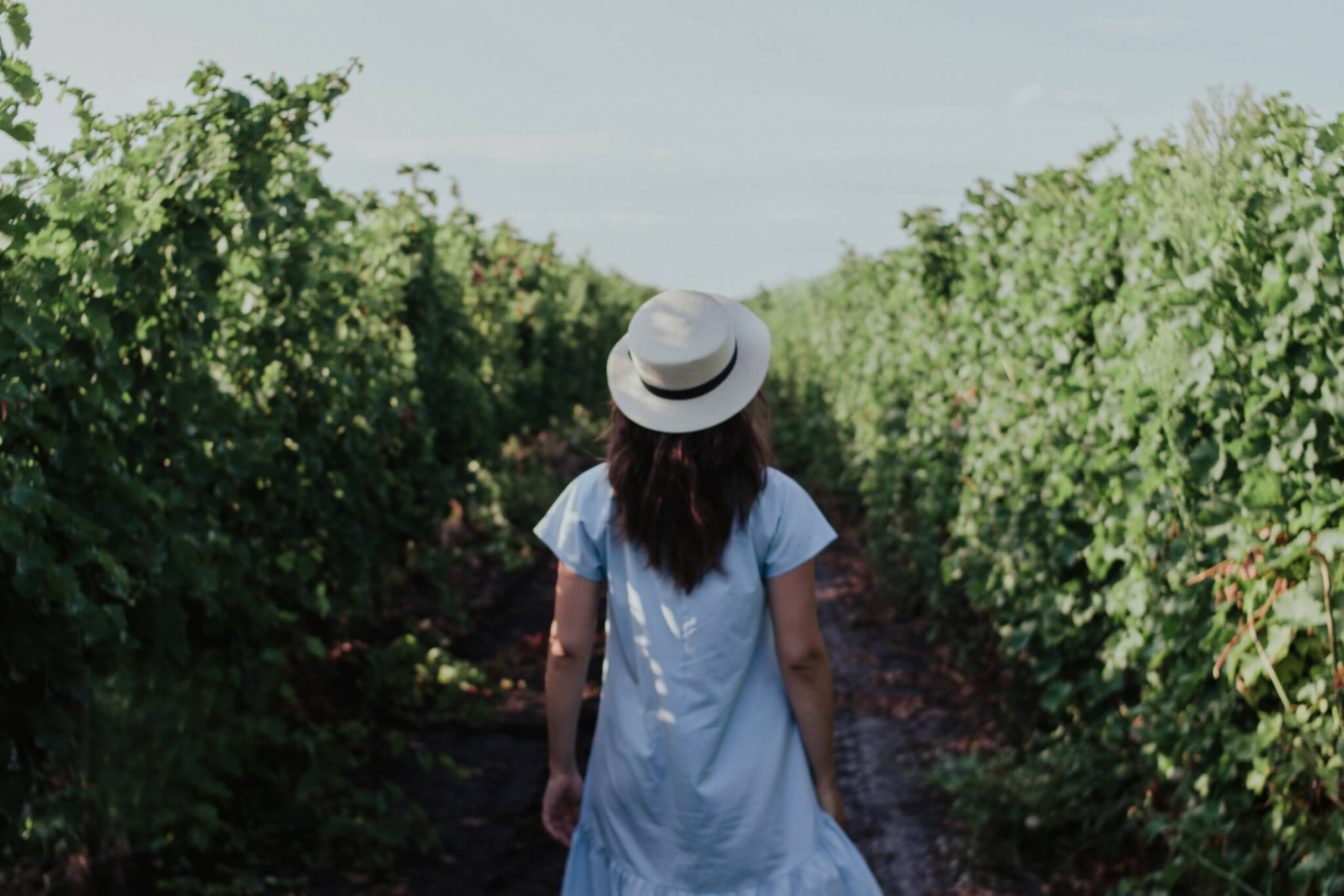 woman walking alone