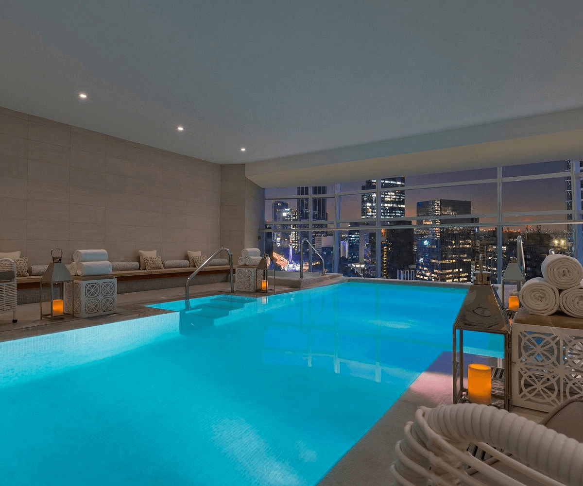 spa overlooking city in aspen