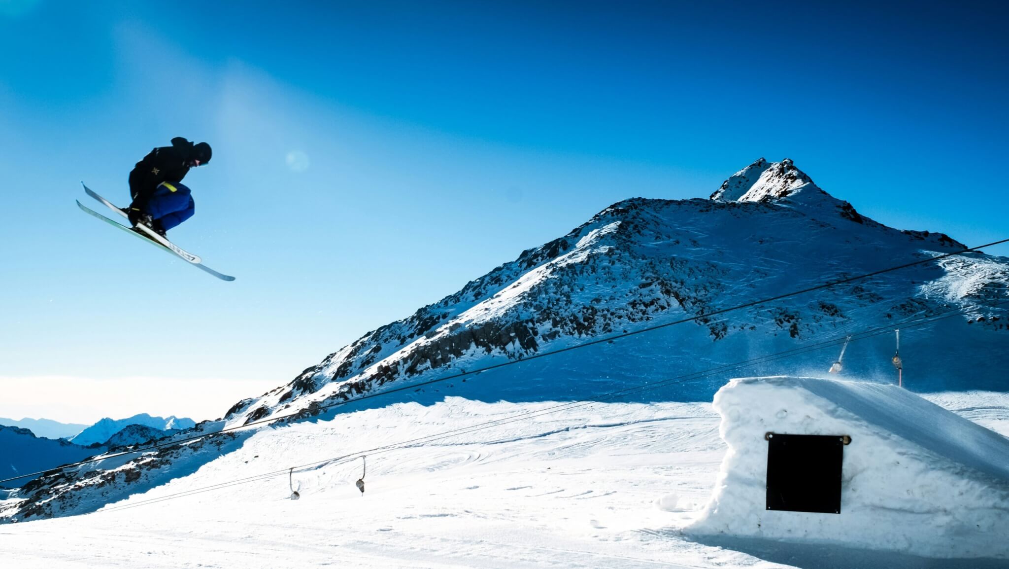 person ski jumping