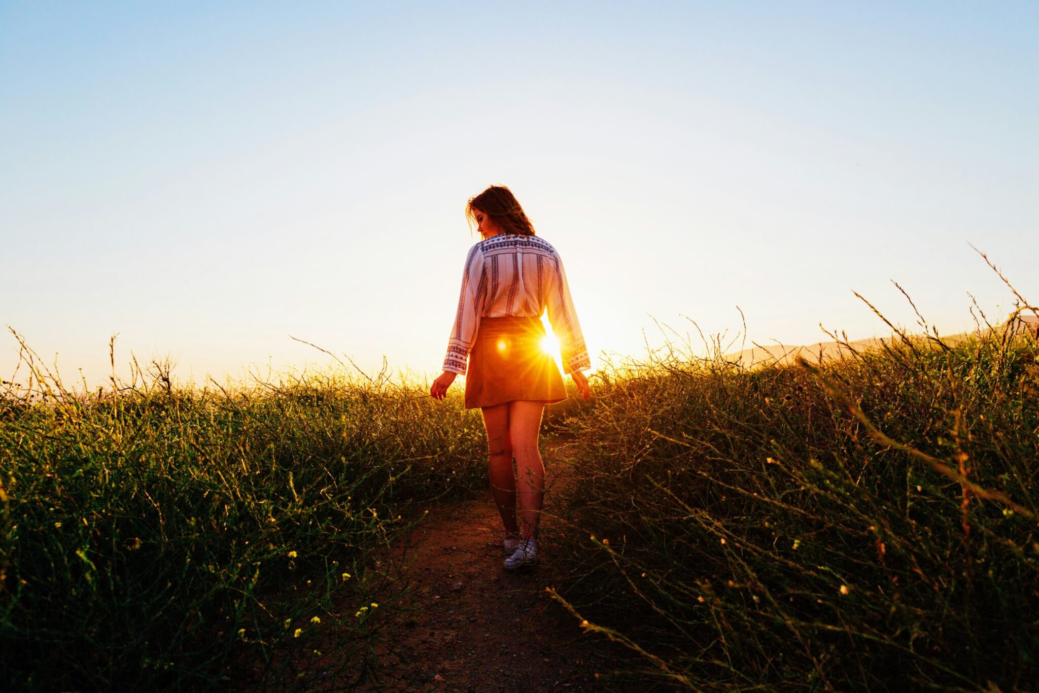 woman walking alone